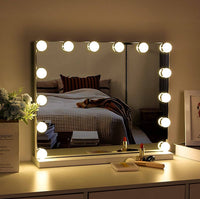 Hollywood Vanity Style LED Makeup Lights Mirror with 3 Color Modes Lights with 10 Dimmable Bulbs (Mirror Not Include) Kings Warehouse 
