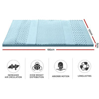 Home Bedding Cool Gel 7-zone Memory Foam Mattress Topper w/Bamboo Cover 5cm - Double Furniture Frenzy Kings Warehouse 