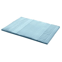 Home Bedding Cool Gel 7-zone Memory Foam Mattress Topper w/Bamboo Cover 5cm - King