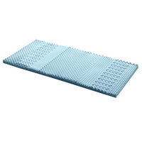 Home Bedding Cool Gel 7-zone Memory Foam Mattress Topper w/Bamboo Cover 5cm - Single Easter Eggciting Deals Kings Warehouse 