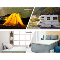 Home Bedding Cool Gel Memory Foam Mattress Topper w/Bamboo Cover 5cm - King Furniture Frenzy Kings Warehouse 