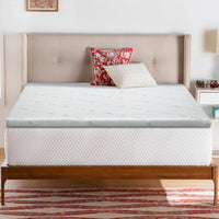 Home Bedding Cool Gel Memory Foam Mattress Topper w/Bamboo Cover 5cm - Queen Furniture Frenzy Kings Warehouse 