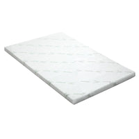 Home Bedding Cool Gel Memory Foam Mattress Topper w/Bamboo Cover 5cm - Single Mid-Season Super Sale Kings Warehouse 