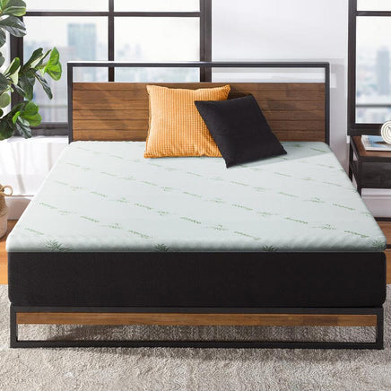 Home Bedding Cool Gel Memory Foam Mattress Topper w/Bamboo Cover 5cm - Single Mid-Season Super Sale Kings Warehouse 