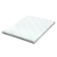 Home Bedding Cool Gel Memory Foam Mattress Topper w/Bamboo Cover 8cm - Queen End of Year Clearance Sale Kings Warehouse 