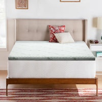 Home Bedding Cool Gel Memory Foam Mattress Topper w/Bamboo Cover 8cm - Queen End of Year Clearance Sale Kings Warehouse 