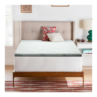 Home Bedding Cool Gel Memory Foam Mattress Topper w/Bamboo Cover 8cm - Single Bedroom Makeover Kings Warehouse 