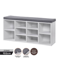 Home Master 2-In-1 Storage/Shoe Cabinet With Padded Cushion Bench 102cm living room Kings Warehouse 
