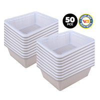 Home Master 50PCE Storage Baskets Stackable Multipurpose Space Saving Bulk 30.5cm Kings Warehouse 