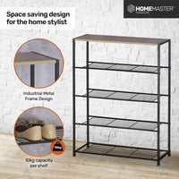 Home Master Display Shelf/Rack 5 Tier Sleek Modern Industrial Design 83cm living room Kings Warehouse 