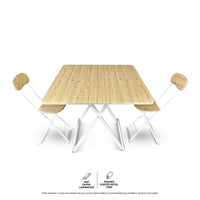 Home Master Foldable Dining Table &amp; Chairs Indoor/Outdoor Sturdy 74 x 80cm dining Kings Warehouse 