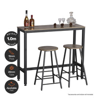 Home Master High Bar Table Nordic Industrial Design Stylish Modern 120cm living room Kings Warehouse 