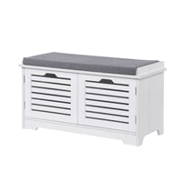 Home Master Storage/Shoe Cabinet With Removable Padded Cushion Seating 80cm