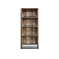 Home Master Vogue Wood Tone Bookcase Stylish Rustic Flawless Design 166cm