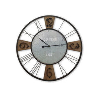 Home Master Wall Clock Large Vintage Design Stylish Metal Accents 60cm Kings Warehouse 