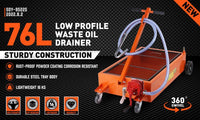 HORUSDY 76L Low Profile Waste Oil Drainer Mobile Workshop Pump Vehicle 4WD Truck Auto Accessories Kings Warehouse 