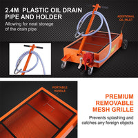 HORUSDY 76L Low Profile Waste Oil Drainer Mobile Workshop Pump Vehicle 4WD Truck Auto Accessories Kings Warehouse 
