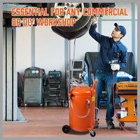 HORUSDY 80L Waste Oil Drainer Pneumatic Fluid Collection Workshop with Extractor Tools Kings Warehouse 