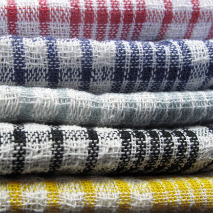 Hotel Living Checkered Set of 5 Cotton Tea Towels Home & Garden Kings Warehouse 