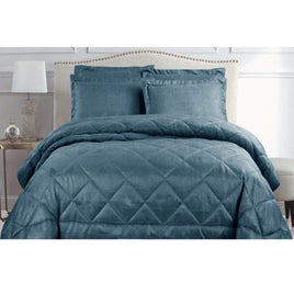 Hotel Living Eli Jacquard Comforter Set King Blue Home & Garden Kings Warehouse 