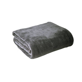Hotel Living Super Soft Coral Fleece Blanket Single Grey Home & Garden Kings Warehouse 