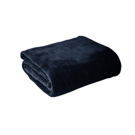 Hotel Living Super Soft Coral Fleece Blanket Single Navy Home & Garden Kings Warehouse 