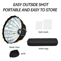 Hridz BM-H90 90cm Bowens Parabolic Softbox with Honeycomb grid Kings Warehouse 