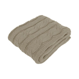Hudson Latte Knitted Throw Rug Home & Garden Kings Warehouse 