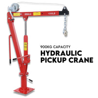 Hydraulic Crane 900kg Pickup Swivel Ute Truck Trailer Lift Hoist Winch Haul Kings Warehouse 