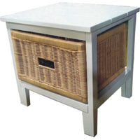 Hyssop Bedside 1 Chest of Drawers Cane Bedroom Kitchen Bathroom Storage Cabinet Kings Warehouse 
