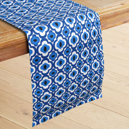 IDC Homewares 100% Cotton Printed Table Runner Azure Blue Home & Garden Kings Warehouse 