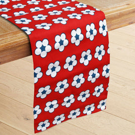 IDC Homewares 100% Cotton Printed Table Runner Cotton Bud Red Home & Garden Kings Warehouse 