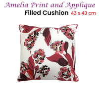 IDC Homewares Amelia Applique Pink Filled Cushion 43 x 43 cm Home & Garden Kings Warehouse 