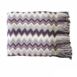 IDC Homewares Chevron Knitted Throw Lilac Mix Home & Garden Kings Warehouse 