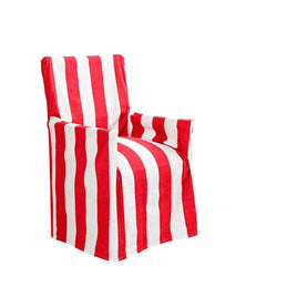 IDC Homewares Cotton Director Chair Cover Red Stripes Furniture Kings Warehouse 