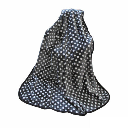IDC Homewares Extra Large Mink Throw Rug Polka Dots Grey Home & Garden Kings Warehouse 