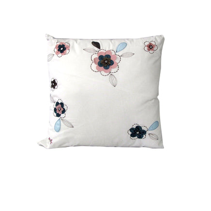 IDC Homewares Quality Cushion Cover Floral White Home & Garden Kings Warehouse 