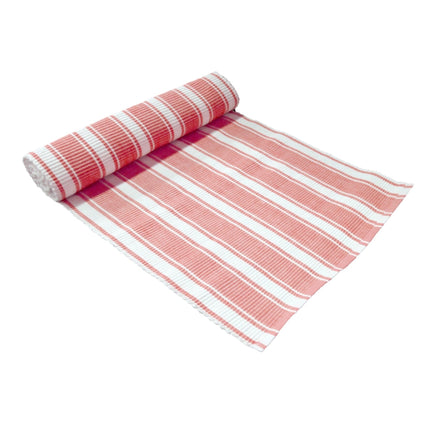 IDC Homewares Ribbed Pattern Table Runner Panama Narrow Coral Home & Garden Kings Warehouse 