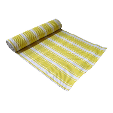 IDC Homewares Ribbed Pattern Table Runner Panama Narrow Yellow Home & Garden Kings Warehouse 