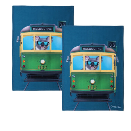 IDC Homewares Set of 2 Christopher Vine Design Tea Towels Melbourne Home & Garden Kings Warehouse 