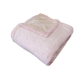IDC Homewares Sofie Sherpa Fleece Throw Rug Pink Home & Garden Kings Warehouse 