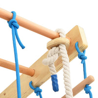 Indoor Climbing Playset with Ladders Rings Slide Wood Kings Warehouse 