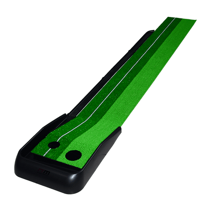 Indoor Practice Putting Green 2.5m Mat Inclined Ball Return Fake Grass 2 Holes Sports & Fitness Kings Warehouse 
