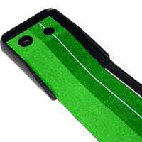 Indoor Practice Putting Green 2.5m Mat Inclined Ball Return Fake Grass 2 Holes Sports & Fitness Kings Warehouse 
