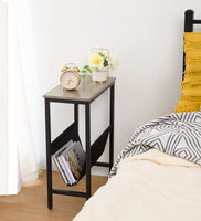 Industrial Side Table with Magazine Holder Sling and Metal Structure (Grey) living room Kings Warehouse 