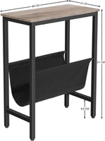 Industrial Side Table with Magazine Holder Sling and Metal Structure (Grey) living room Kings Warehouse 