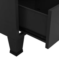 Industrial Wardrobe Black 90x50x180 cm Metal bedroom furniture Kings Warehouse 