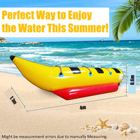Inflatable Boat Tube 3-Person Towable Tube For Boating Banana Float Kings Warehouse 