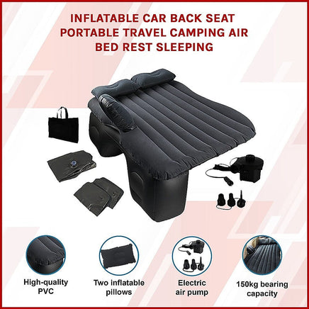 Inflatable Car Back Seat Mattress Portable Travel Camping Air Bed Rest Sleeping Tools Kings Warehouse 