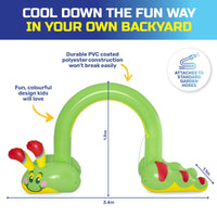 Inflatable Caterpillar Sprinkler Jumbo Sized Bright Design 3.4 x 1.9m Kings Warehouse 
